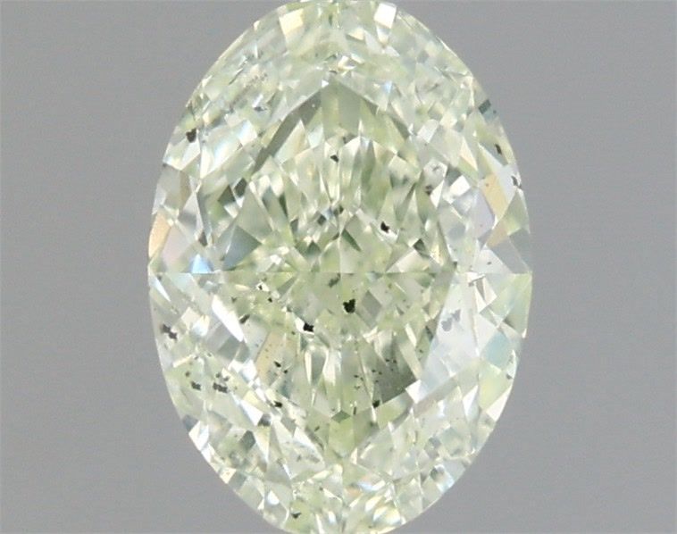 Oval Fancy Light Yellow Green Natural Diamond 1.01ct SI2 loose diamond