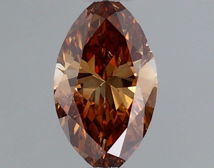 Marquise Fancy Deep Brown Orange Natural Diamond 0.33ct loose diamond