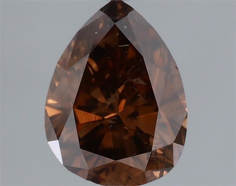 Pear Fancy Dark Orangey Brown Natural Diamond 1ct loose diamond