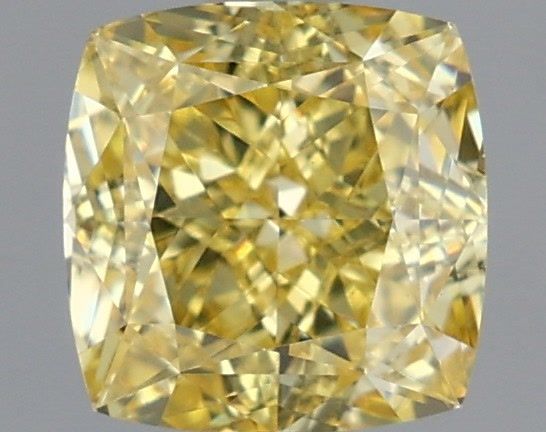 Cushion Fancy Intense Yellow Lab-grown Diamond 1.28ct VVS2 loose diamond
