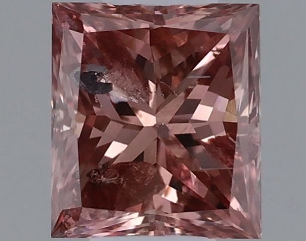 Princess Fancy Deep Brownish Orangey Pink Natural Diamond 0.31ct loose diamond