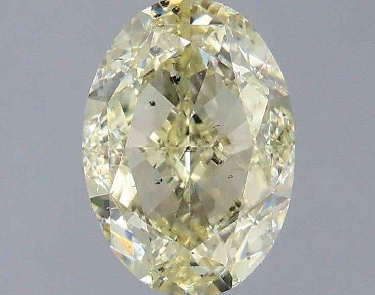 Oval Fancy Light Yellow Natural Diamond 2ct SI2 loose diamond