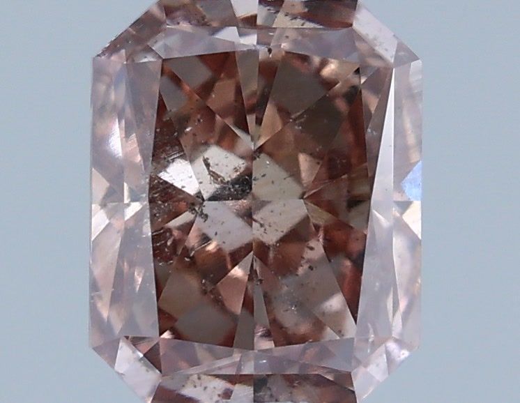 Radiant Fancy Pink Brown Natural Diamond 1.01ct I1 loose diamond