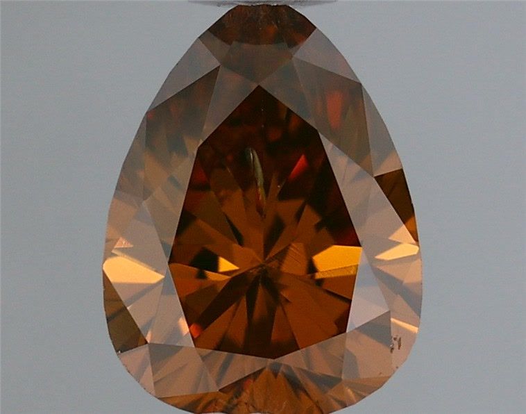 Pear Fancy Deep Brown Orange Natural Diamond 0.66ct loose diamond
