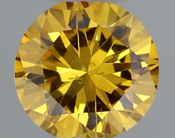 Princess Fancy Deep Orangey Yellow Natural Diamond 0.24ct loose diamond