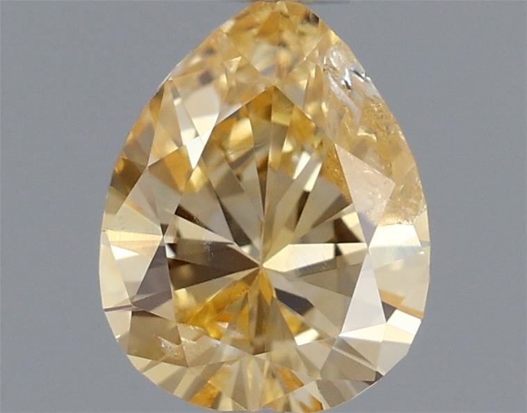 Pear Fancy Yellow Orange Natural Diamond 0.42ct loose diamond