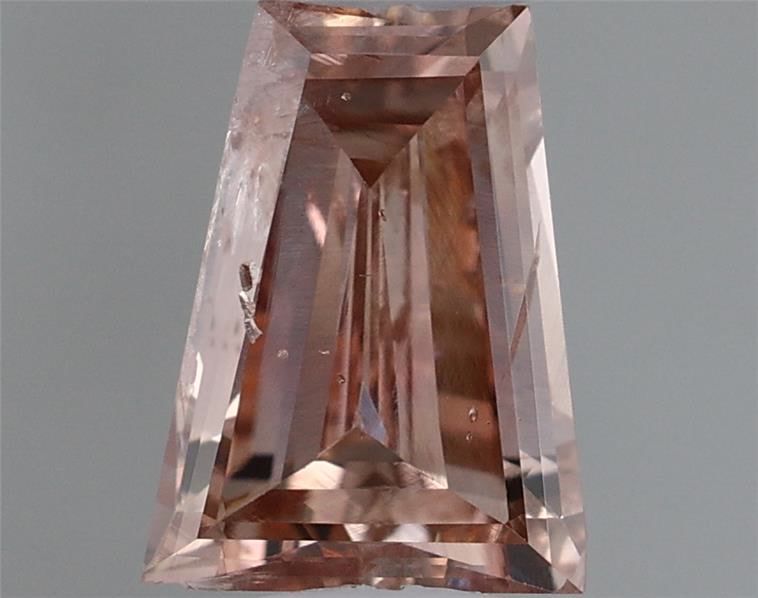 Baguette Fancy Brownish Orangey Pink Natural Diamond 0.46ct loose diamond