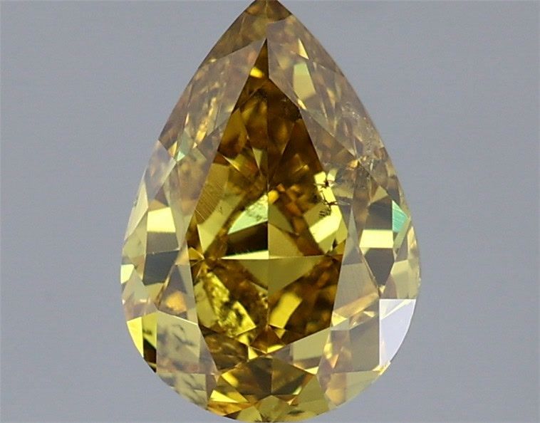 Pear Fancy Deep Yellow Natural Diamond 1.01ct SI2 loose diamond