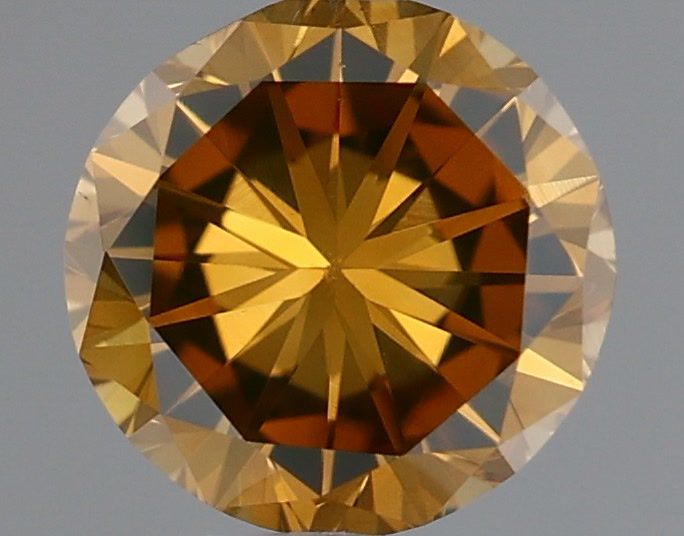 Round Fancy Deep Brownish Yellowish Orange Natural Diamond 0.4ct loose diamond