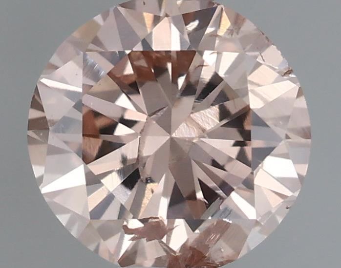 Round Fancy Brown Pink Natural Diamond 0.5ct loose diamond