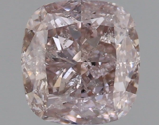 Cushion Fancy Brownish Pink Natural Diamond 1ct I2 loose diamond