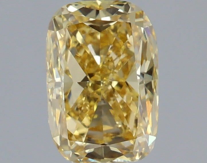 Cushion Fancy Intense Yellow Lab-grown Diamond 1.06ct VS1 loose diamond