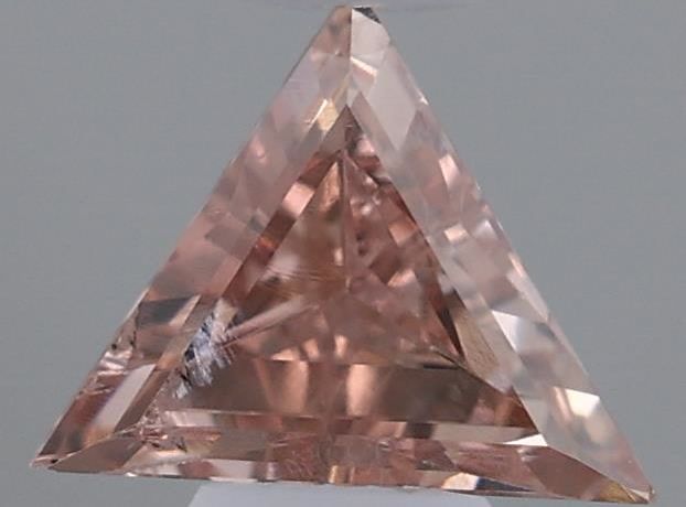 Triangular Fancy Brownish Orangey Pink Natural Diamond 0.2ct SI2 loose diamond