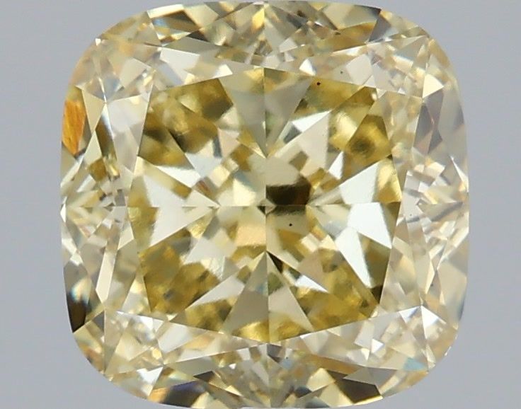 Cushion Fancy Intense Yellow Lab-grown Diamond 2.59ct VS1 loose diamond