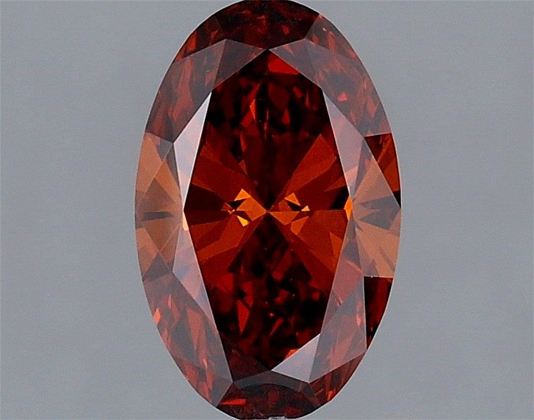 Oval Fancy Vivid Brownish Orange Lab-grown Diamond 1ct VS1 loose diamond