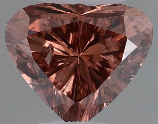 Heart Fancy Deep Brownish Orangey Pink Natural Diamond 0.21ct loose diamond