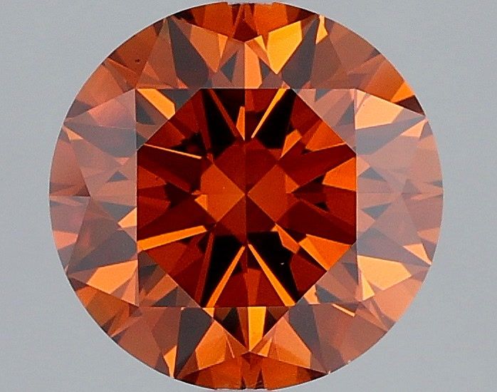 Round Fancy Deep Orange Lab-grown Diamond 2.03ct VS2 loose diamond