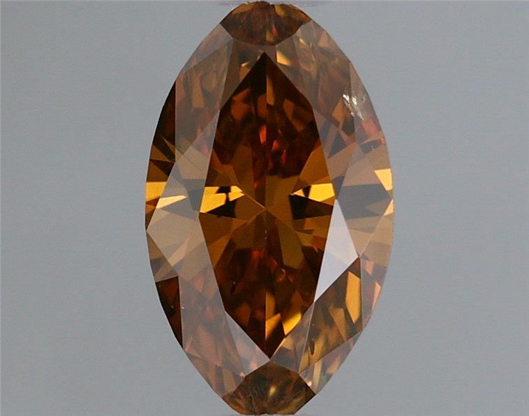 Marquise Fancy Deep Brown Orange Natural Diamond 0.45ct loose diamond