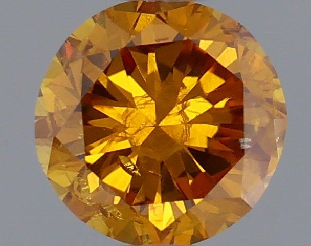 Round Fancy Deep Yellow Orange Natural Diamond 0.29ct loose diamond
