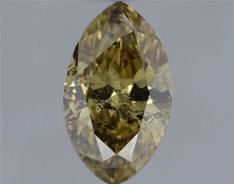 Marquise Fancy Deep Brownish Greenish Yellow Natural Diamond 0.34ct loose diamond