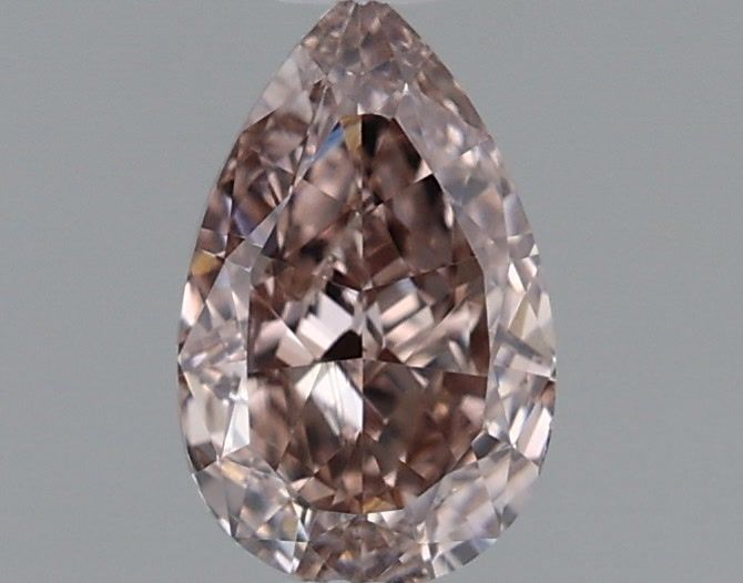 Pear Fancy Pink Brown Natural Diamond 0.41ct VS2 loose diamond