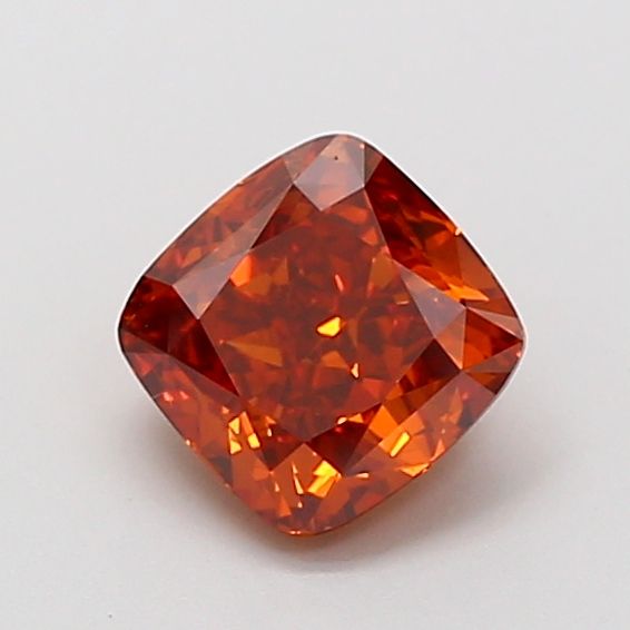 Cushion Fancy Orangey Red Lab-grown Diamond 1.24ct VS1 loose diamond