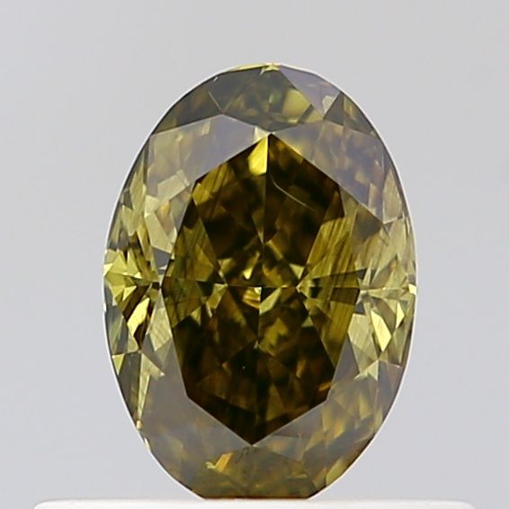 Oval Fancy Vivid Brown Lab-grown Diamond 0.5ct VS1 loose diamond