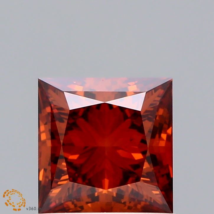 Princess Fancy Orange Lab-grown Diamond 1ct VS1 loose diamond