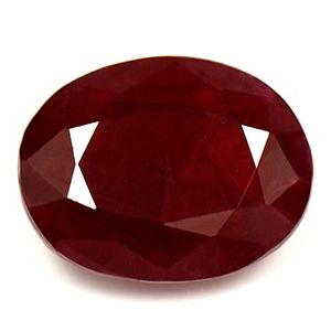Oval Red Ruby 3.17ct loose gemstone