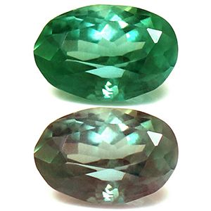 Oval Green Alexandrite 0.6ct loose gemstone