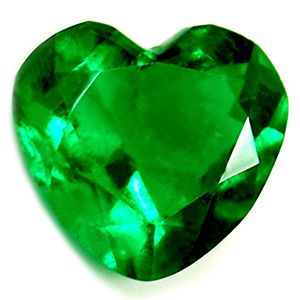 Heart Green Emerald 0.69ct loose gemstone