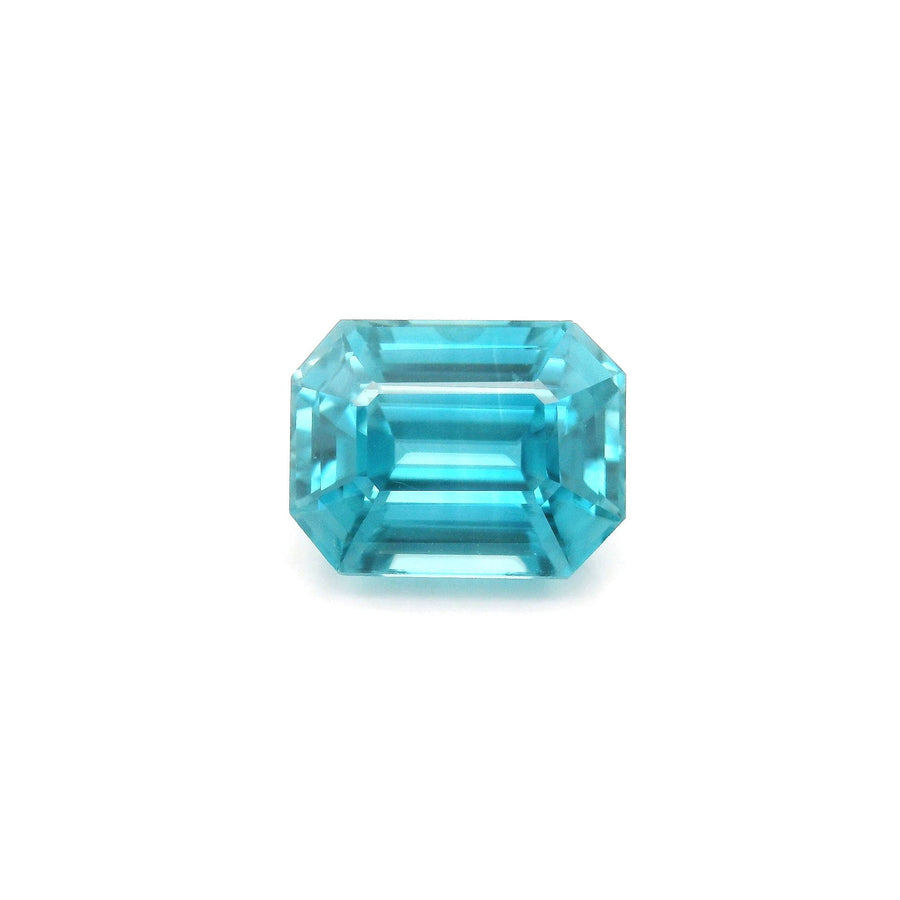 Octagonal Blue Zircon 4.32ct loose gemstone