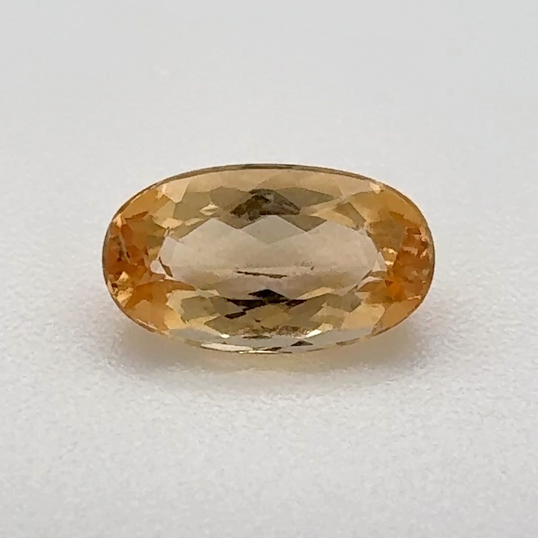 Oval Yellow Topaz 1ct loose gemstone