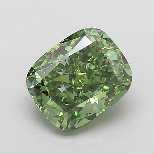 Cushion Fancy Vivid Green Lab-grown Diamond 2.18ct VVS2 loose diamond