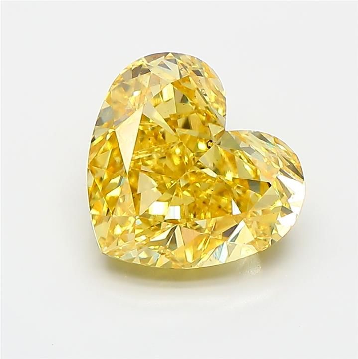 Heart Fancy Vivid Yellow Lab-grown Diamond 2.61ct VS2 loose diamond