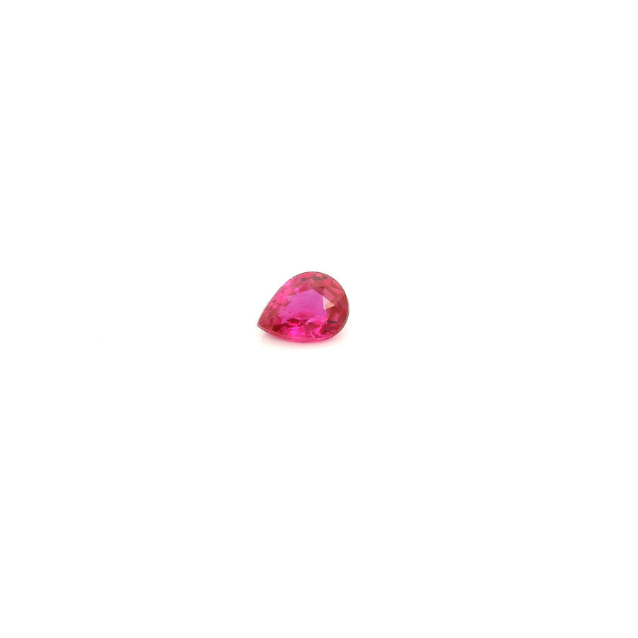 Pear Red Ruby 0.21ct loose gemstone