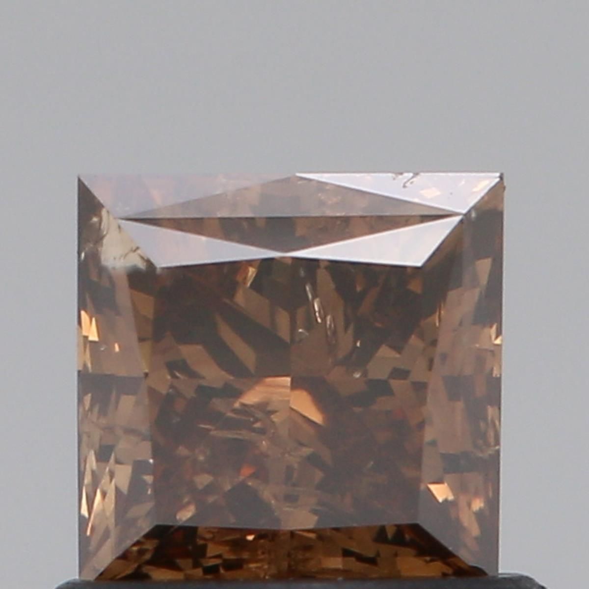 Princess Fancy Vivid Brown Natural Diamond 0.75ct SI2 loose diamond