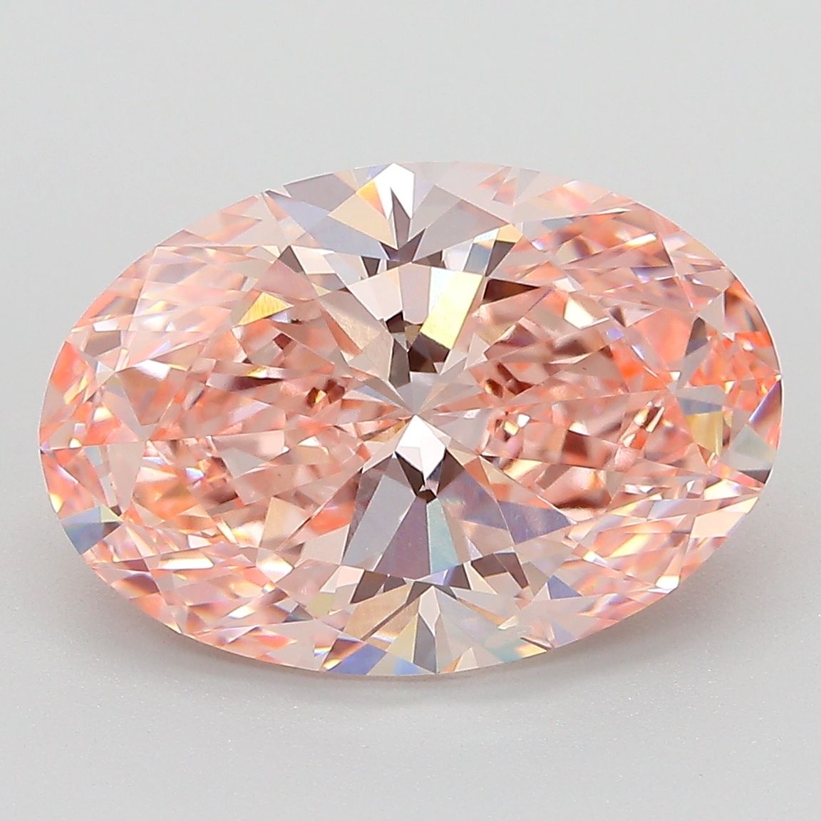 Oval Fancy Intense Pink Lab-grown Diamond 6.01ct VS1 loose diamond