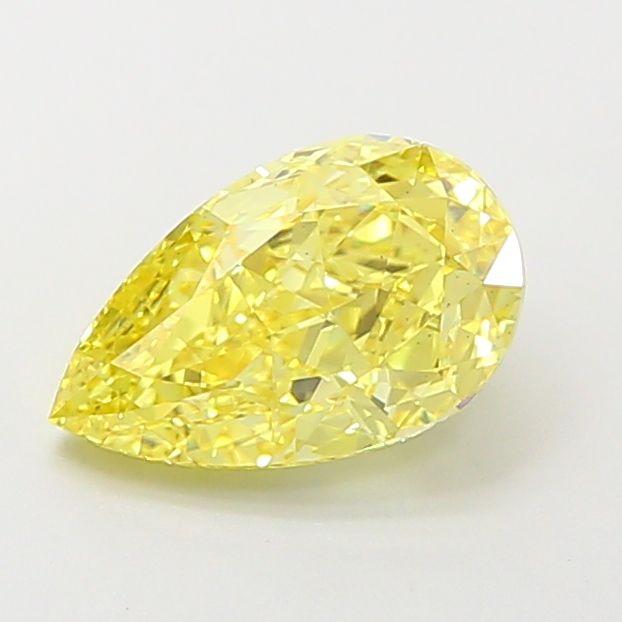 Pear Fancy Vivid Yellow Lab-grown Diamond 1.55ct VS1 loose diamond