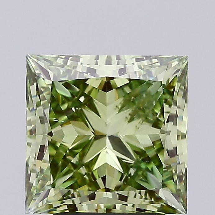 Princess Fancy Vivid Green Lab-grown Diamond 3.01ct VS2 loose diamond