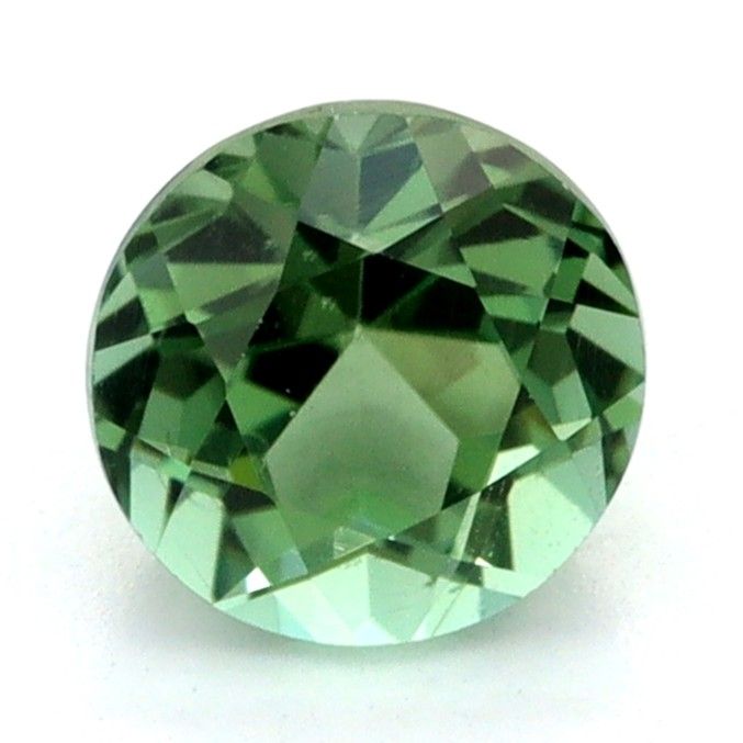 Round Green Tourmaline 0.64ct loose gemstone