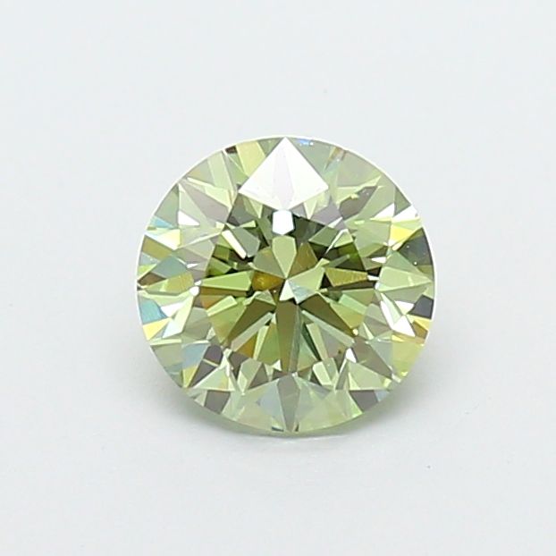 Round Fancy Vivid Green Lab-grown Diamond 0.72ct VVS2 loose diamond