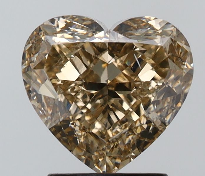 Heart Fancy Light Brown Natural Diamond 3.01ct SI1 loose diamond