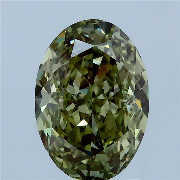 Oval Fancy Intense Green Lab-grown Diamond 2.55ct VVS2 loose diamond
