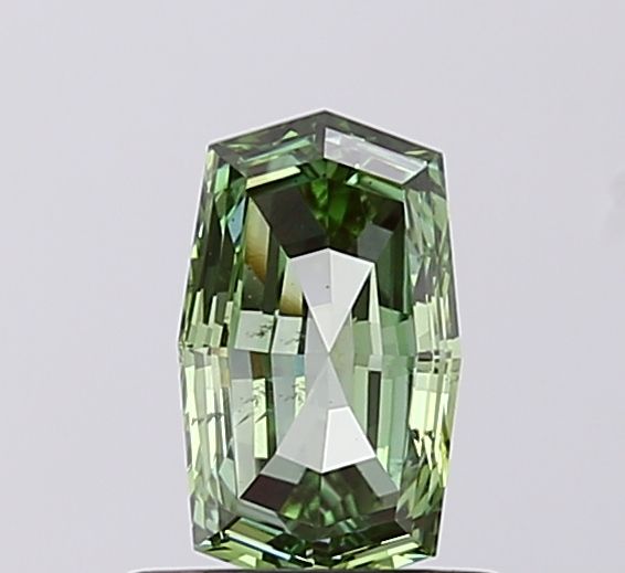 Octagonal Fancy Vivid Green Lab-grown Diamond 0.72ct VS2 loose diamond