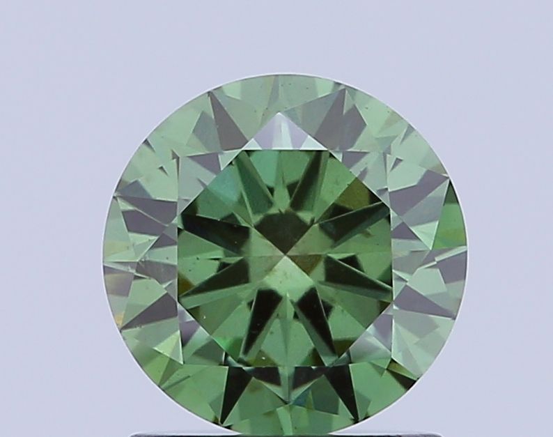 Round Fancy Vivid Green Lab-grown Diamond 1.17ct VS2 loose diamond