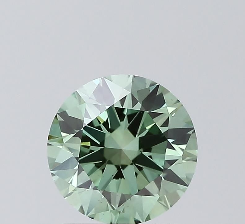 Round Fancy Vivid Green Lab-grown Diamond 1.57ct VS1 loose diamond