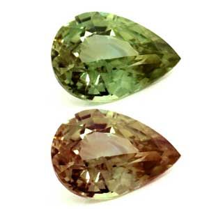 Pear Green Alexandrite 0.75ct loose gemstone