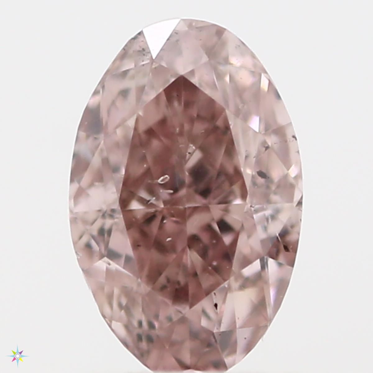 Oval Fancy Intense Pink Natural Diamond 0.25ct SI2 loose diamond