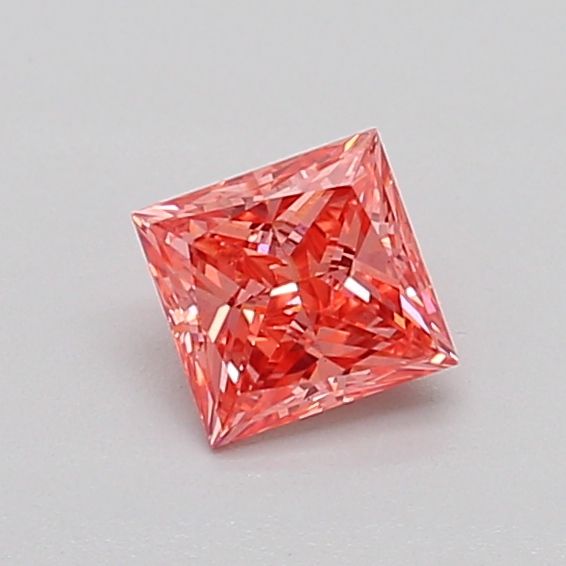 Princess Fancy Vivid Pink Lab-grown Diamond 0.44ct VS2 loose diamond